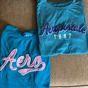 2 Aeropostale short sleeve shirts